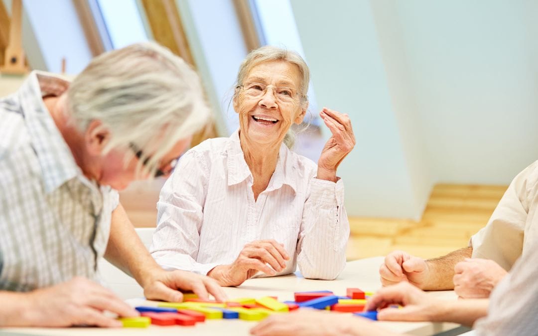 Dementia patients playing memory games