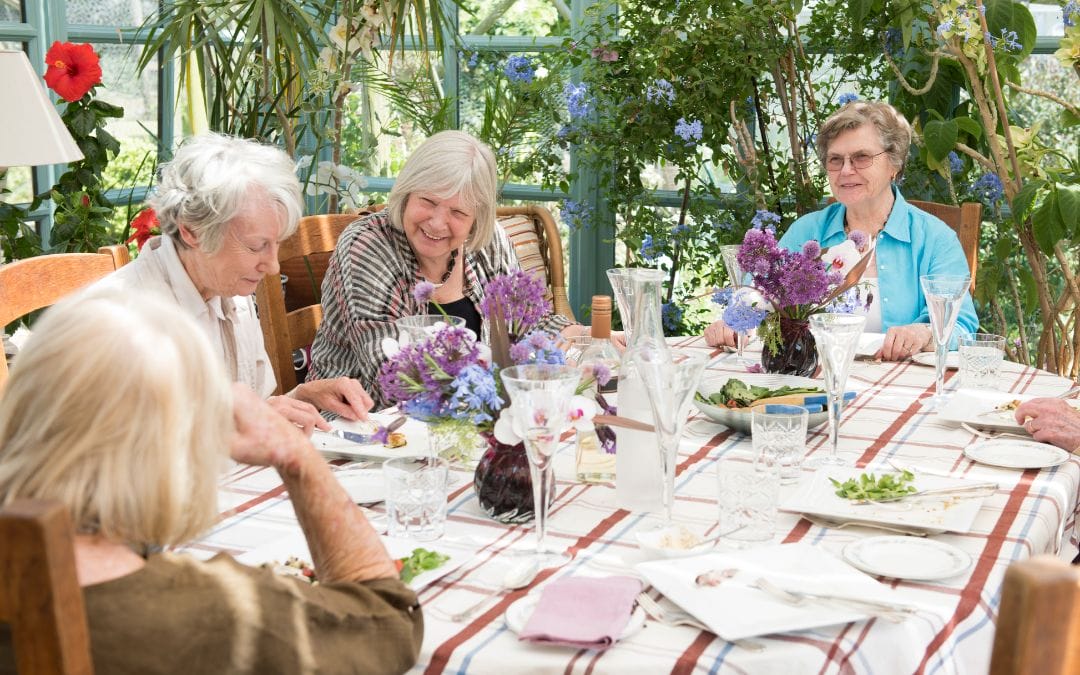 Older women at dining table