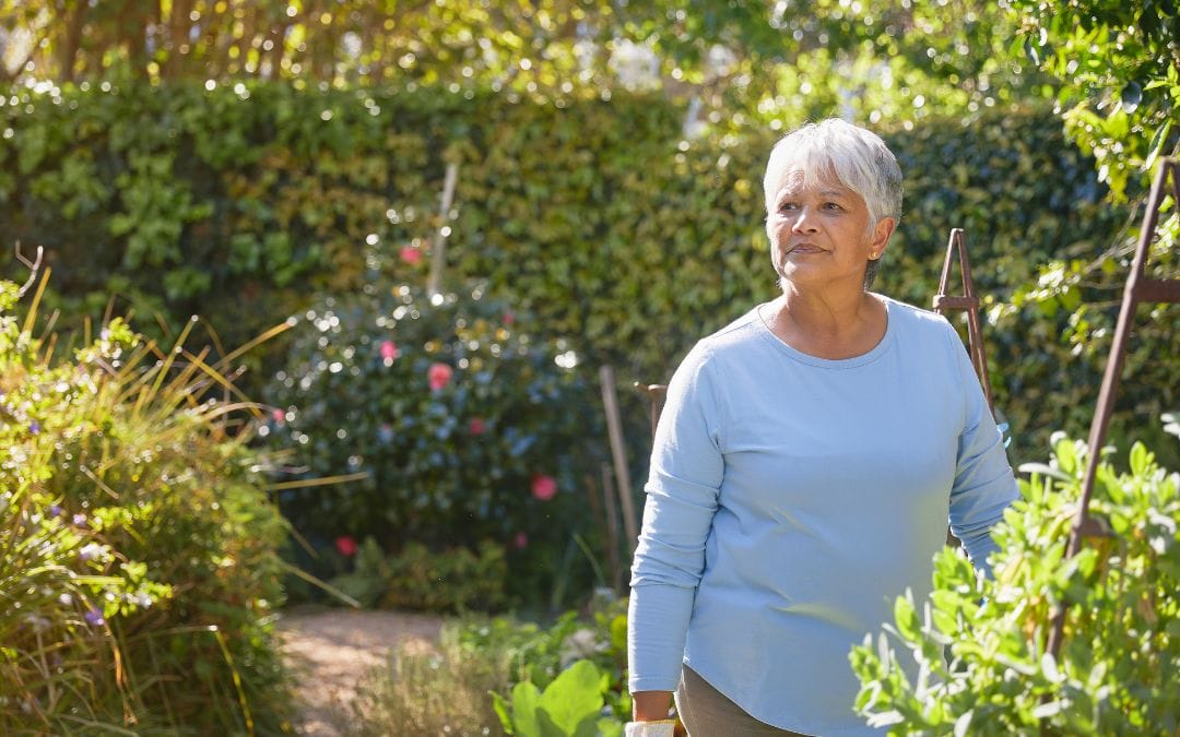 Depression in Seniors Image - Senior Woman Gardening